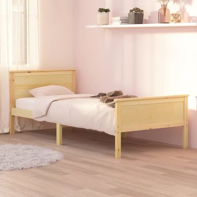 vidaXL Cadre de lit sans matelas bois massif de pin 100x200 cm