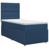 vidaXL Lit boxspring avec matelas Bleu 90 x 190 cm Tissu