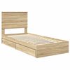 vidaXL Lit de Rangement Ch&ecirc;ne Sonoma 90 x 200 cm Bois d'ing&eacute;nierie