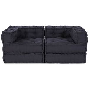 vidaXL Unit&eacute; de canap&eacute; modulaire 2 pc Tissu Anthracite