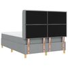 vidaXL Lit &agrave; ressorts avec matelas Gris clair 160 x 200 cm tissu