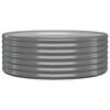 vidaXL Lit sur&eacute;lev&eacute; de jardin Acier galvanis&eacute; 100x100x36cm gris
