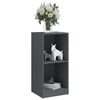 vidaXL Armoire d'appoint gris 35,5x33,5x76 cm bois de pin massif