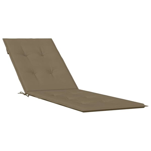 vidaXL Coussin de chaise longue taupe m&eacute;lang&eacute; (75+105) x 50 x 4 cm tissu