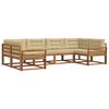 vidaXL Ensemble de canap&eacute;s d'ext&eacute;rieur 6 pc Naturel et Beige