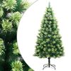vidaXL Sapin de No&euml;l artificiel &agrave; charni&egrave;res avec support 180 cm