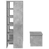 vidaXL Cabinet &agrave; chaussures 2 pcs Gris b&eacute;ton Bois d'ing&eacute;nierie