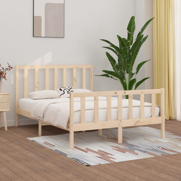vidaXL Cadre de lit sans matelas 150x200 cm bois massif