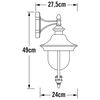 KONSTSMIDE Applique murale Parma en bas Acier inoxydable bross&eacute;