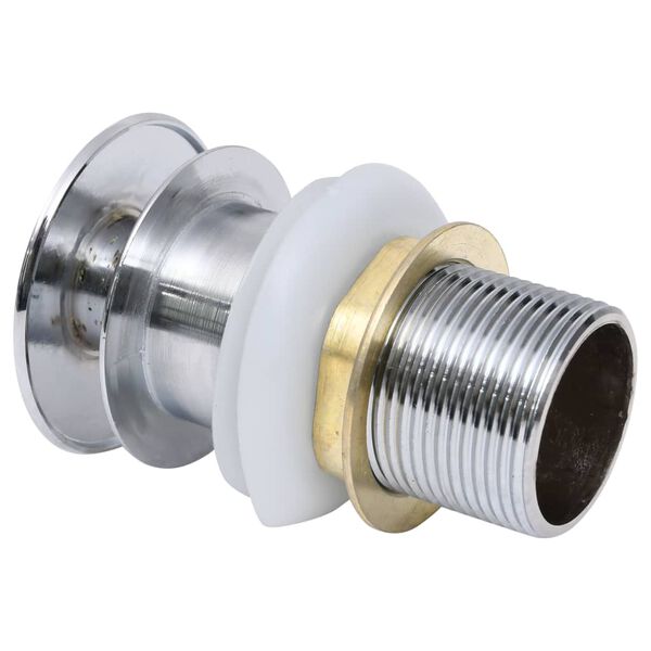 vidaXL Drain &agrave; poussoir sans d&eacute;bordement Argent&eacute; 6,4x6,4x9,1 cm