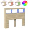 vidaXL Armoire t&ecirc;te de lit avec LED ch&ecirc;ne sonoma 120x17x102 cm