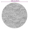 vidaXL Tapis HUARTE &agrave; poils courts doux et lavable gris &Oslash; 120 cm