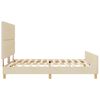 vidaXL Cadre de lit avec t&ecirc;te de lit Cr&egrave;me 180 x 200 cm tissu