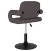 vidaXL Chaises pivotantes &agrave; manger lot de 4 taupe tissu