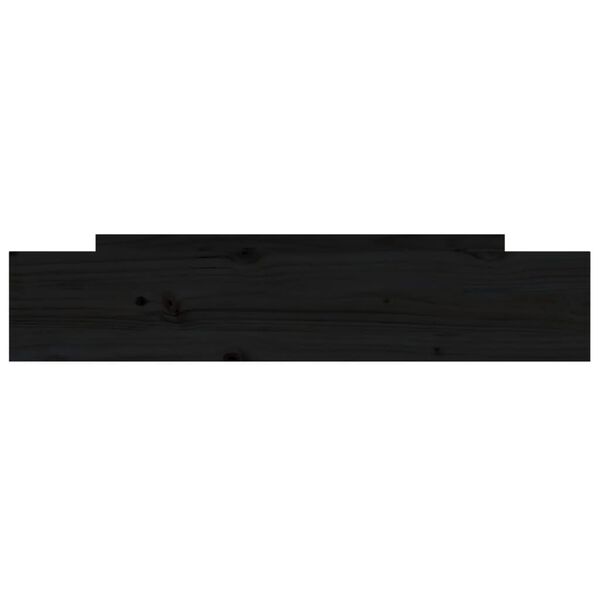 vidaXL Tiroirs de lit 2 pcs Noir Bois de pin massif