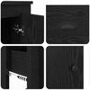 vidaXL Haut Armoire avec tiroir 3 pcs Ch&ecirc;ne noir Bois d'ing&eacute;nierie