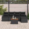 vidaXL Ensemble de canap&eacute; de jardin avec stockage 6 pcs Noir polyrotin