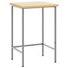 vidaXL Table d'angle Gris 55 x 55 x 85 cm Acier et bois lamin&eacute;