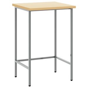 vidaXL Table d'angle Gris 55 x 55 x 85 cm Acier et bois lamin&eacute;