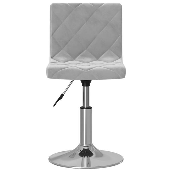 vidaXL Chaises pivotantes &agrave; manger lot de 4 gris clair velours