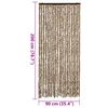 vidaXL Rideau anti-mouches beige et marron 90x200 cm chenille