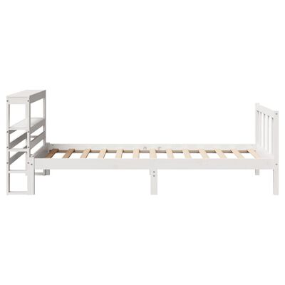 vidaXL Cadre de lit sans matelas blanc 100x200 cm bois de pin massif