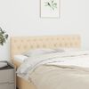 vidaXL T&ecirc;tes de lit 2 pcs Cr&egrave;me 72x7x78/88 cm Tissu