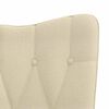 vidaXL Chaise de relaxation avec tabouret Cr&egrave;me Tissu