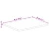 vidaXL Dessus de table rectangulaire bois massif de manguier brut