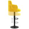 vidaXL Tabourets de bar lot de 2 jaune moutarde velours