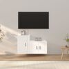 vidaXL Ensemble de meubles TV 2 pcs Blanc Bois d'ing&eacute;nierie