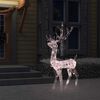 Renne de d&eacute;coration de No&euml;l Acrylique 140 LED blanc chaud 120 cm