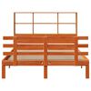 vidaXL Lit biblioth&egrave;que sans matelas cire marron 140x190 cm pin massif