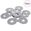 vidaXL Rondelles 12 pc Argent&eacute; 18 x 18 x 1,2 mm Fer