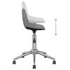 vidaXL Chaise pivotante de bureau Gris clair Tissu