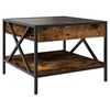vidaXL Table basse avec LED Infinity ch&ecirc;ne fum&eacute; 50x50x38 cm
