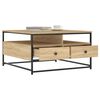 vidaXL Table basse chêne sonoma 80x80x45 cm bois d'ingénierie
