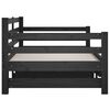 vidaXL Lit coulissant sans matelas noir 2x(80x200)cm