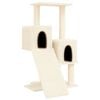 vidaXL Arbre &agrave; chat avec griffoirs en sisal Cr&egrave;me 82 cm