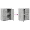 vidaXL Buffets 2 pcs sonoma gris 60x31x70 cm bois d'ing&eacute;nierie
