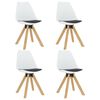 vidaXL Ensemble de salle &agrave; manger 5 pcs Blanc et noir