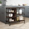 vidaXL Chariot de cuisine ch&ecirc;ne marron 100x45x89,5cm bois d'ing&eacute;nierie