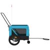 vidaXL Remorque de v&eacute;lo pour animaux de compagnie bleu et noir