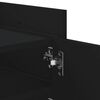vidaXL Meuble TV Noir 100x35x40 cm Bois d'ing&eacute;nierie