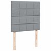 vidaXL Sommier &agrave; lattes de lit et matelas Gris clair 90x190 cm Tissu