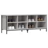 vidaXL Armoire &agrave; chaussures sonoma gris 131x35x50 cm bois d'ing&eacute;nierie