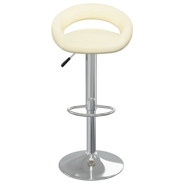 vidaXL Tabouret de bar Cr&egrave;me Similicuir