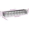vidaXL Chenil d'ext&eacute;rieur avec toit pour chiens Acier 15,02 m&sup2;