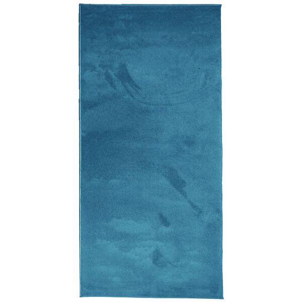 vidaXL Tapis OVIEDO &agrave; poils courts turquoise 100x200 cm