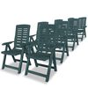 vidaXL Ensemble &agrave; manger d'ext&eacute;rieur 9 pcs Plastique Vert